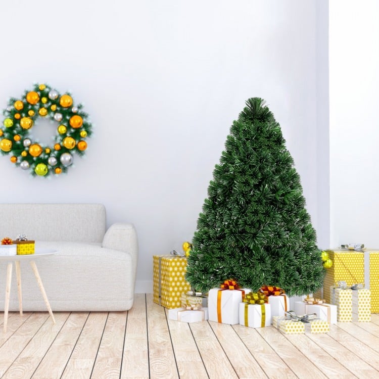3 Feet Artificial Pre-Lit Fiber Optic PVC Christmas Tree