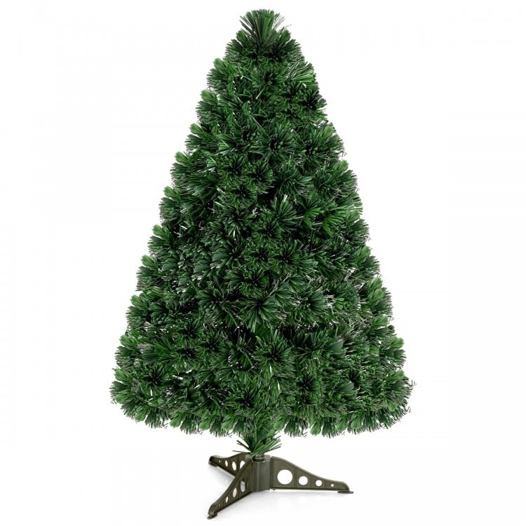 3 Feet Artificial Pre-Lit Fiber Optic PVC Christmas Tree