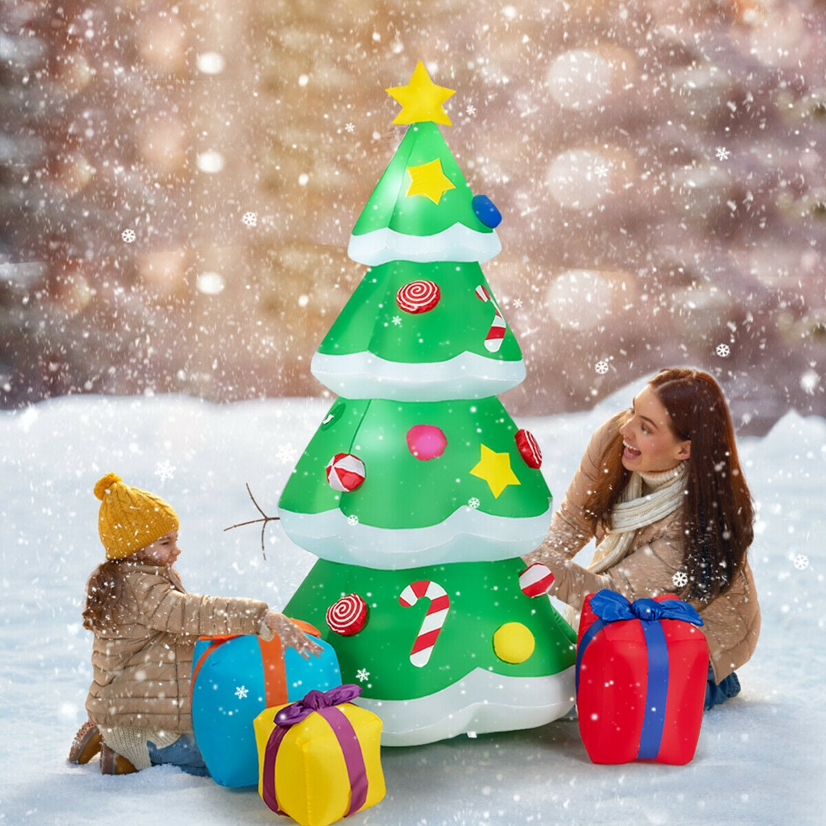 Inflatable Christmas Tree with 3 Gift Wrapped BoxesÂ