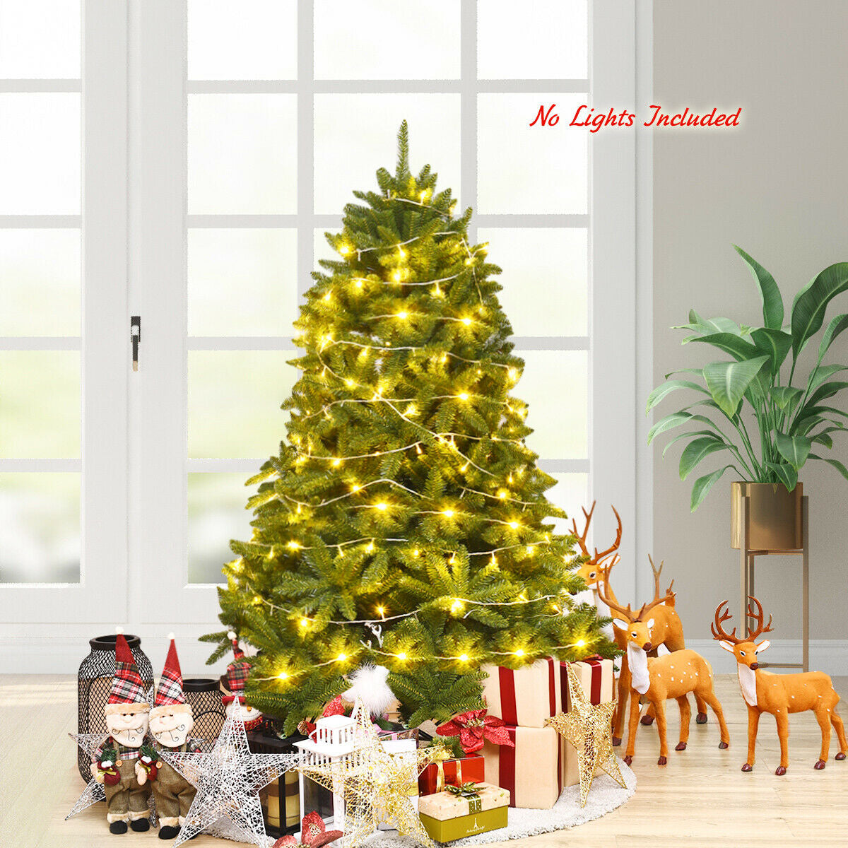 5 Feet Artificial Fir Christmas Tree with 600 Branch TipsÂ