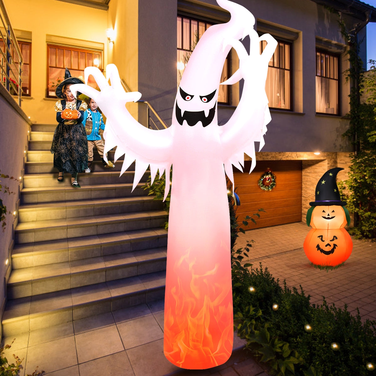 12 Feet Halloween Inflatable Decoration with Built-in LED LightsÂ