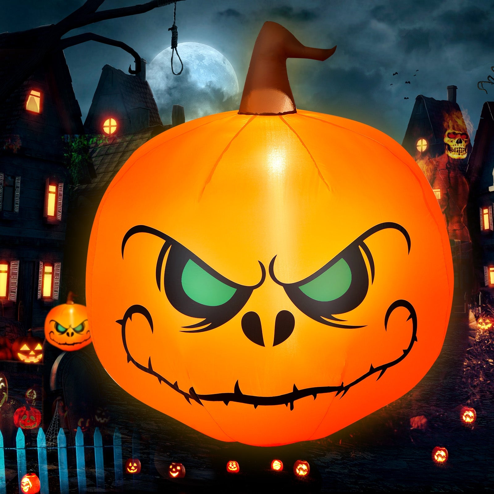4 Feet Halloween Inflatable Pumpkin with Build-in LED LightÂ