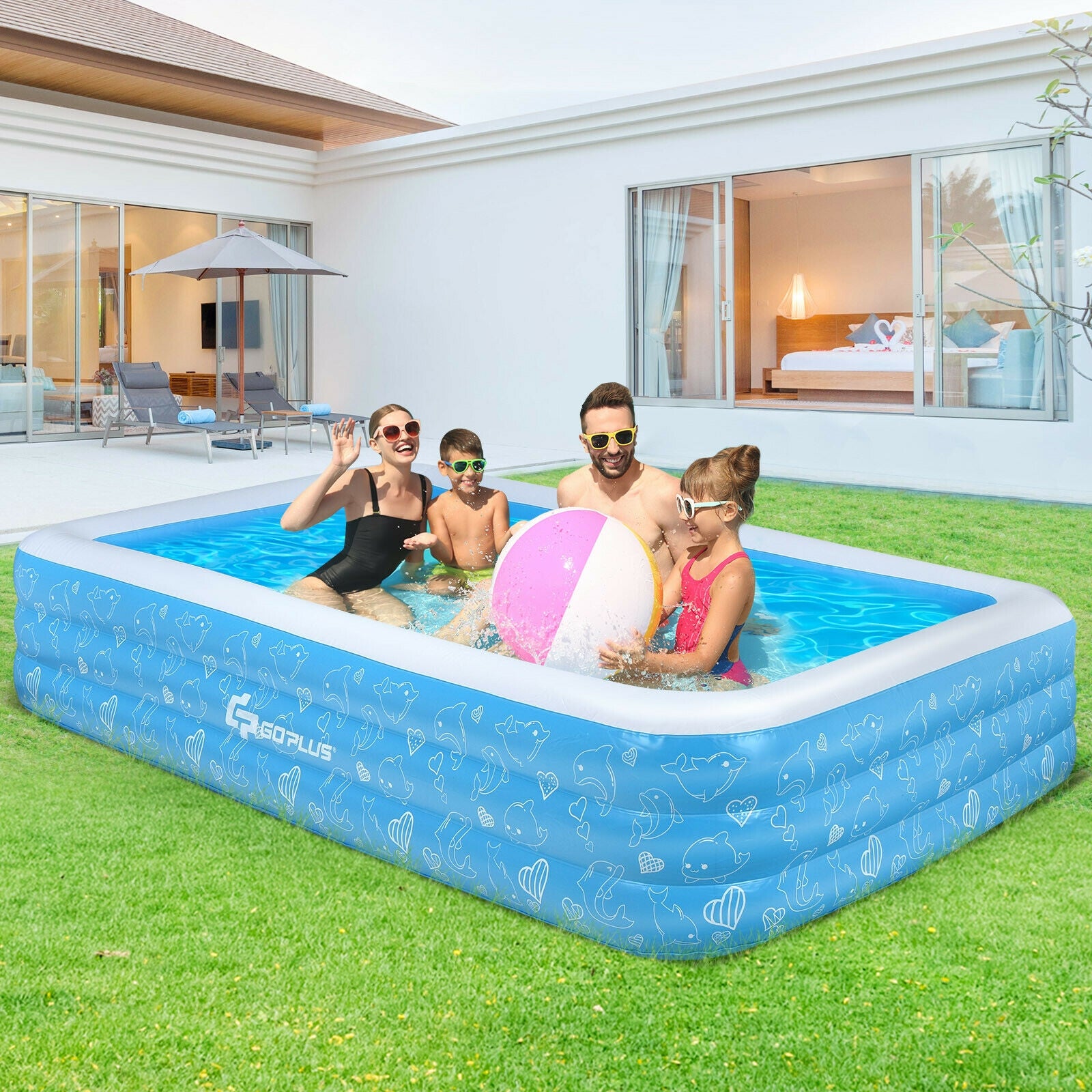Inflatable Full-Sized Family Swimming PoolÂ