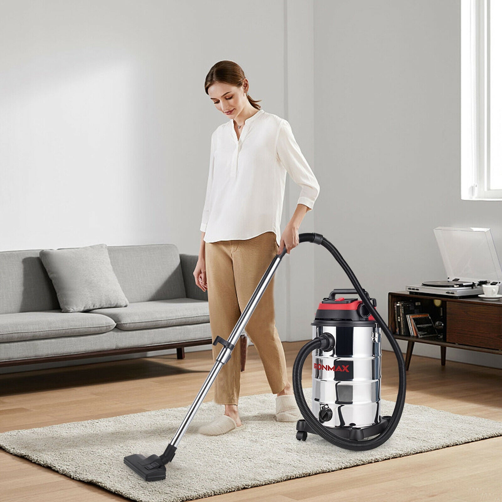 6 HP 9 Gallon Shop Vacuum Cleaner with Dry and Wet and Blowing FunctionsÂ