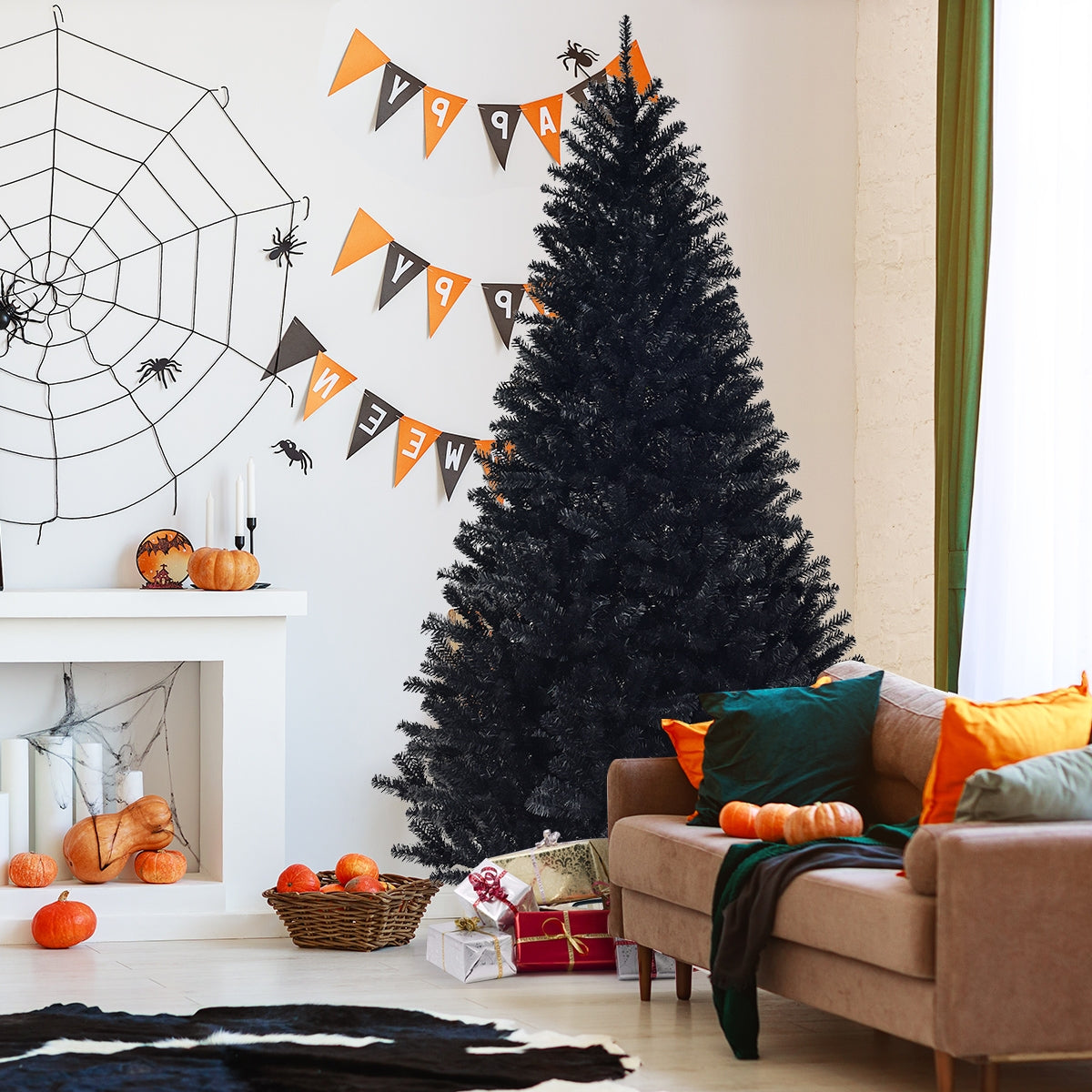 7.5 Feet Hinged Artificial Halloween Christmas TreeÂ