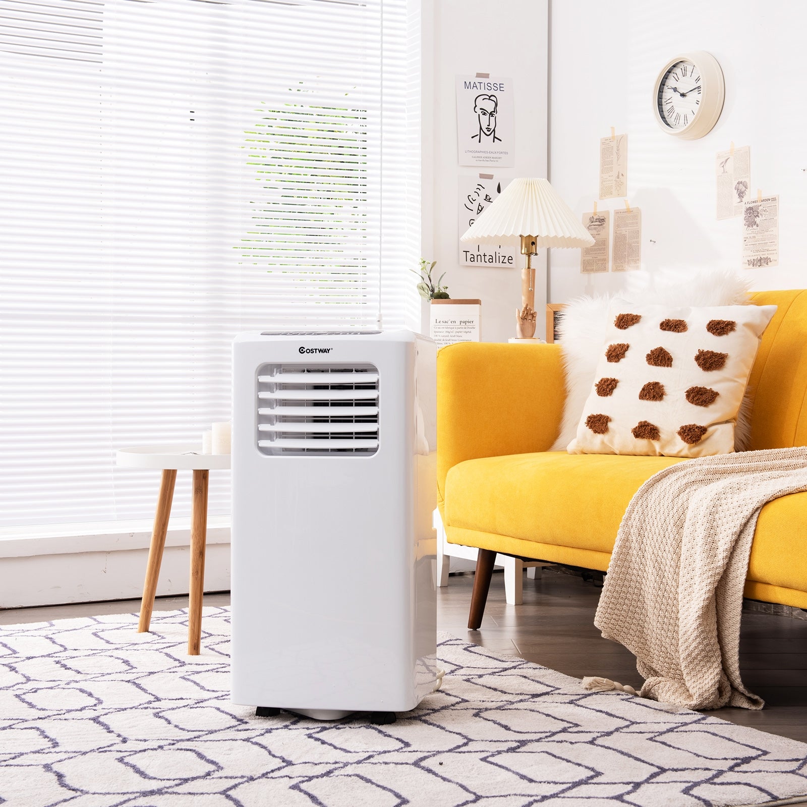 10000 BTU Portable Air Conditioner with Dehumidifier and Fan Modes-WhiteÂ