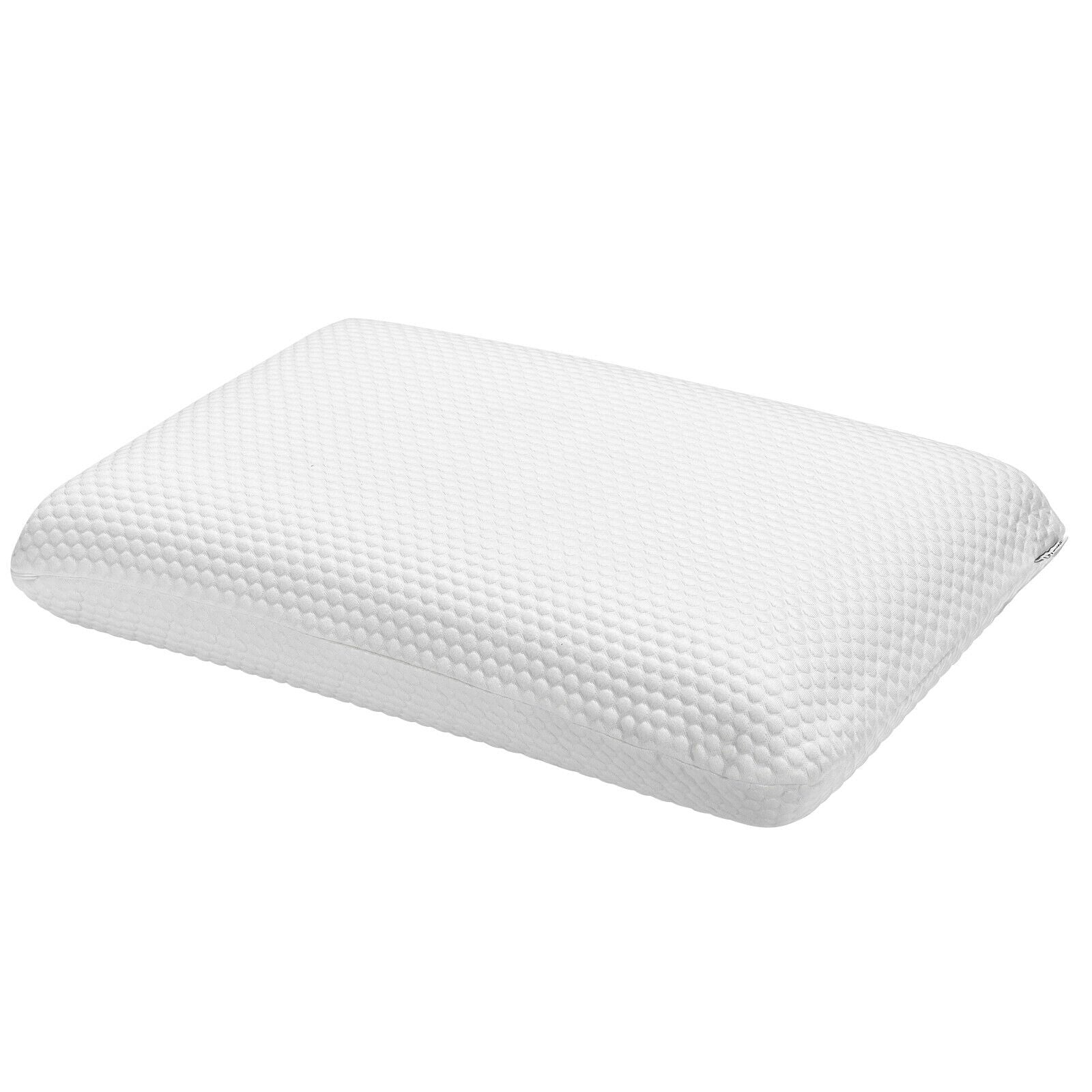 Memory Foam Pillow with Zippered Washable Cover for Back Side SleepersÂ