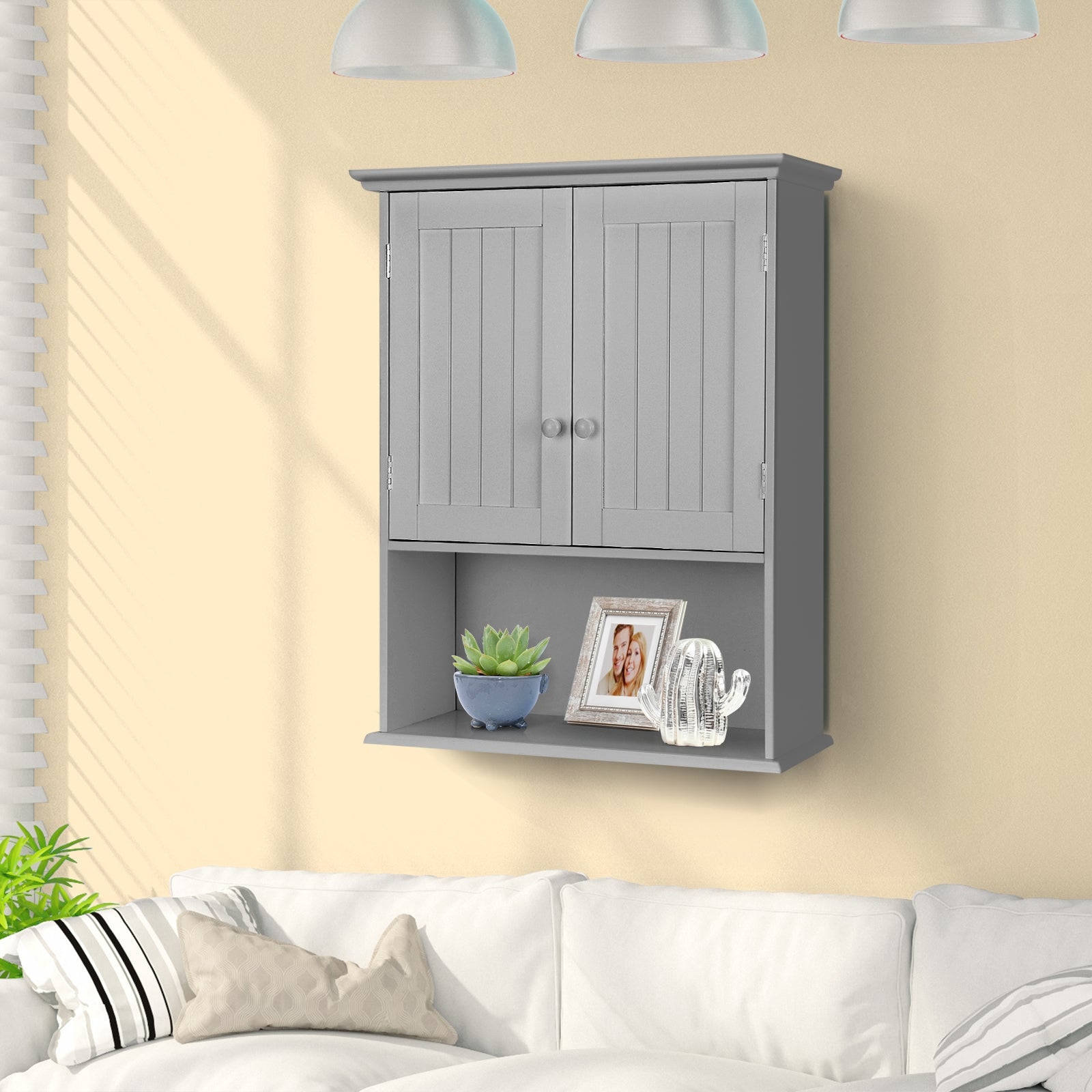 Wall Mount Bathroom Storage Cabinet-GrayÂ
