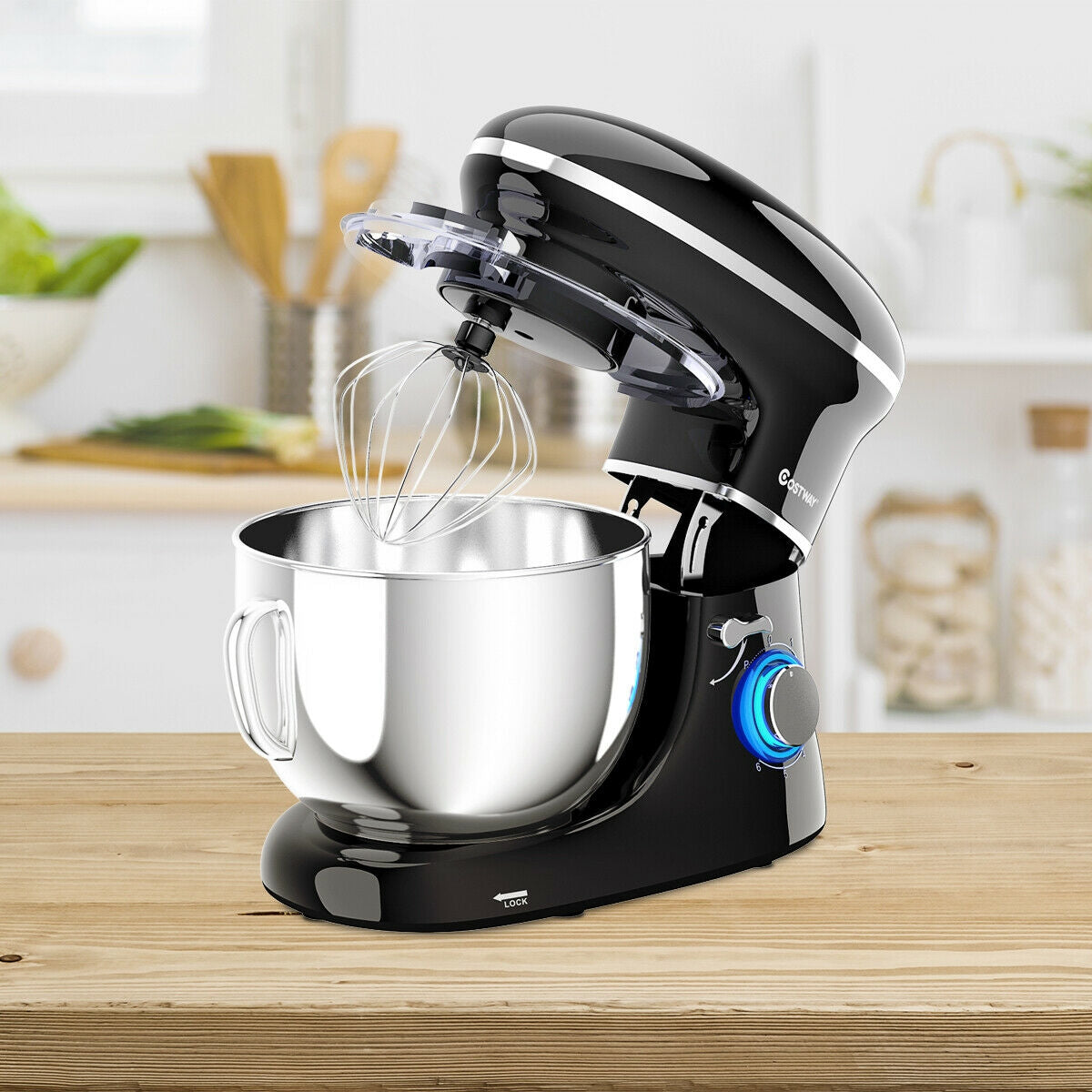 6.3 Qt 6 Speed 660W Tilt-Head Food Stand Mixer-BlackÂ