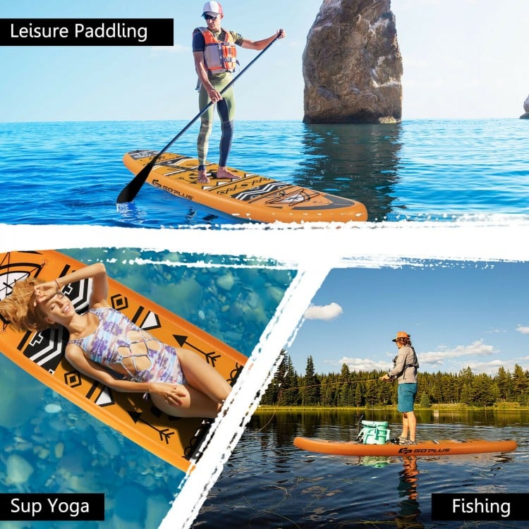 11 Feet Inflatable Stand Up Paddle Board with Backpack and Aluminum Paddle Pump