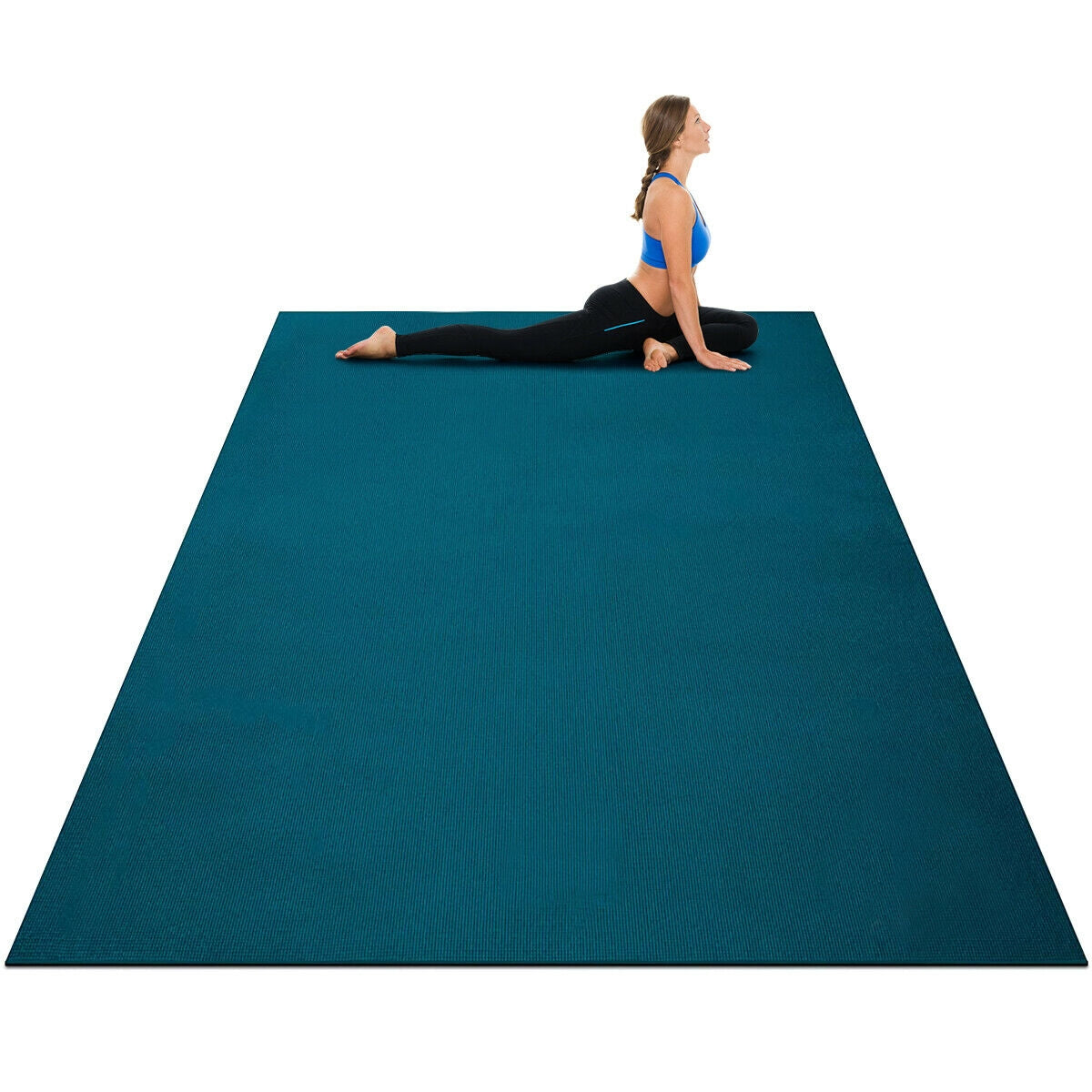 6 x 4 Feet Large Yoga Mat-BlueÂ