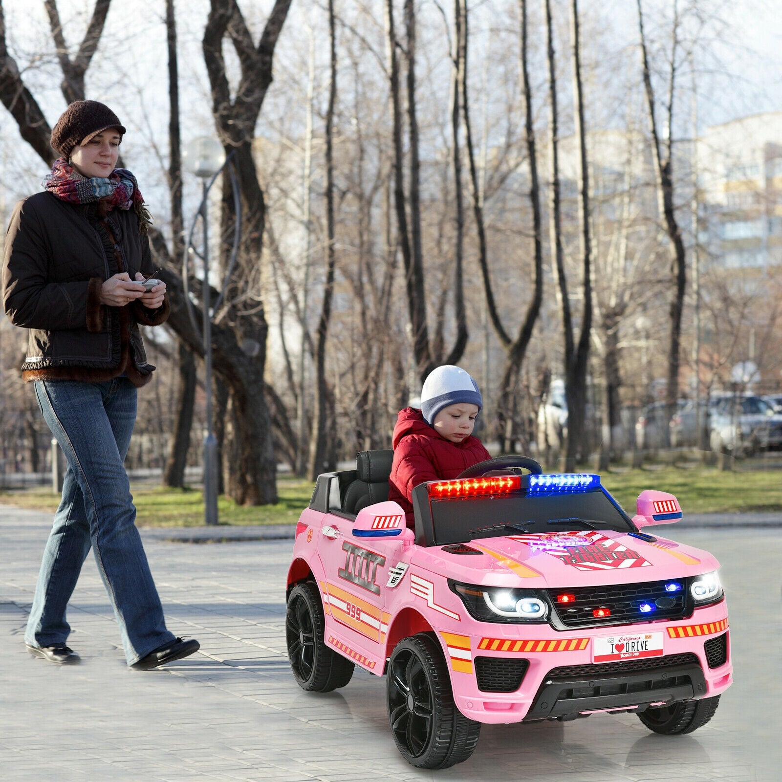 12V Kids Electric Ride On Car with Remote Control-PinkÂ