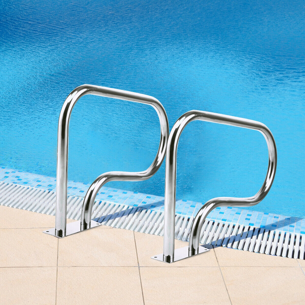 Stainless Steel Swimming Pool Hand Rail with Base PlateÂ