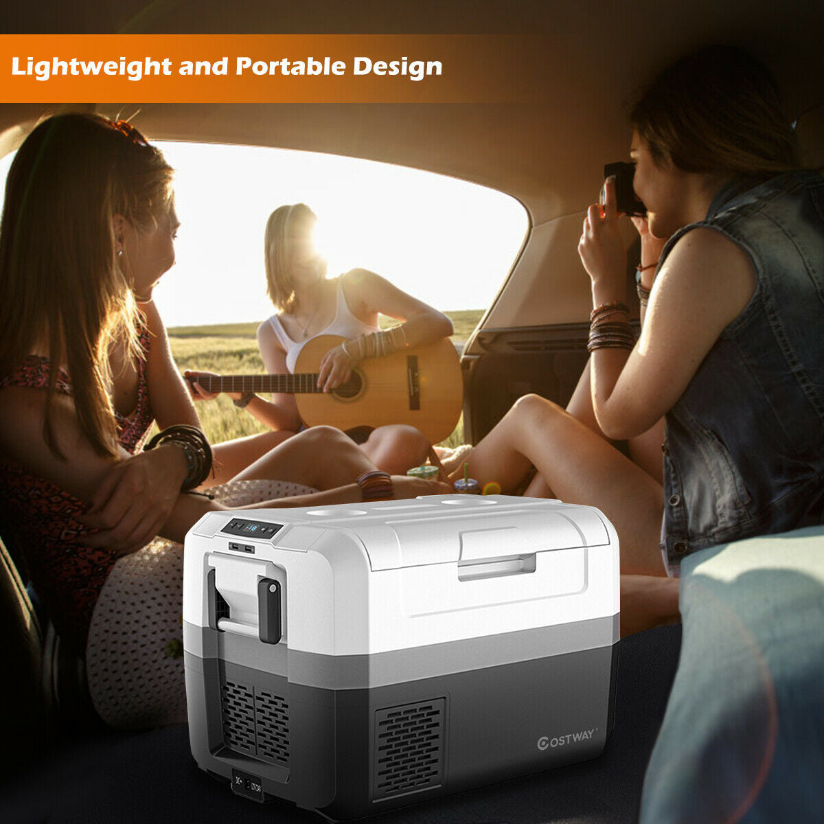 48 Quart Portable Electric Car Camping CoolerÂ