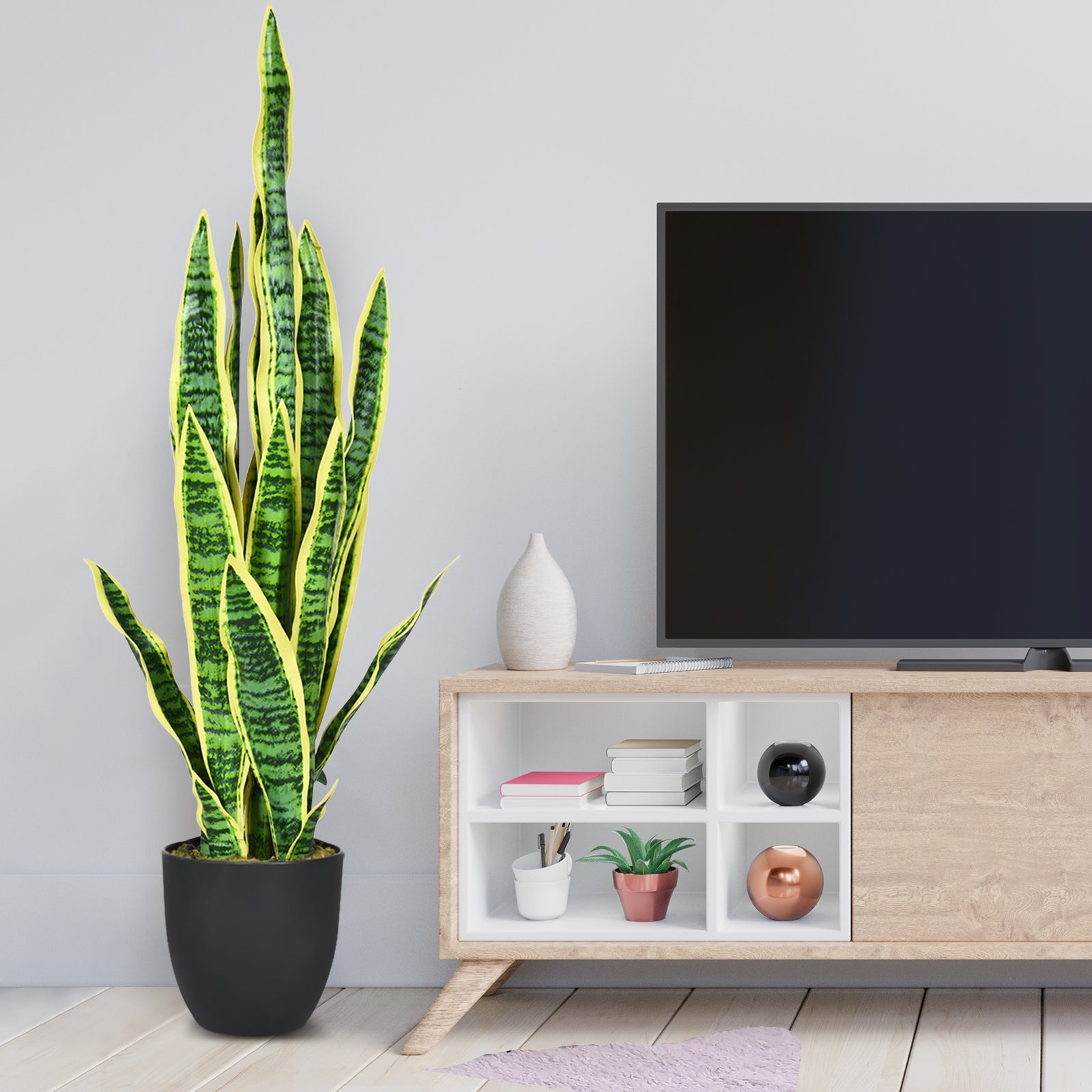 35.5 Inch Indoor-Outdoor Decoration Fake Artificial Snake PlantÂ