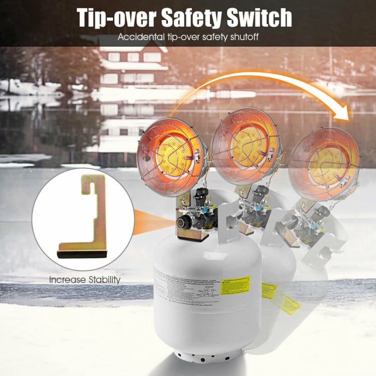 15,000 BTU Portable Single Tank Top Liquid Propane Heater with Shut-off Valve