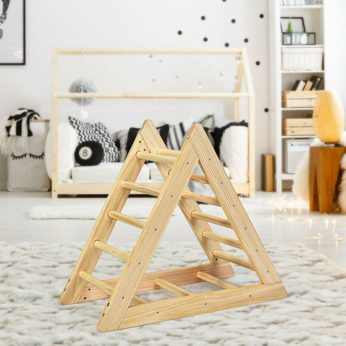 Wooden Triangle Climber for Toddler Step TrainingÂ