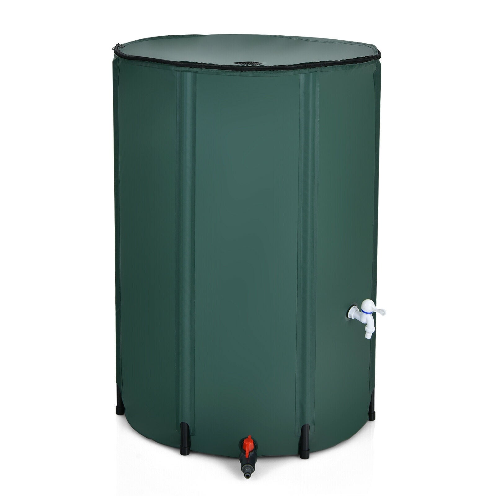100 Gallon Portable Rain Barrel Water Collector Tank with Spigot FilterÂ