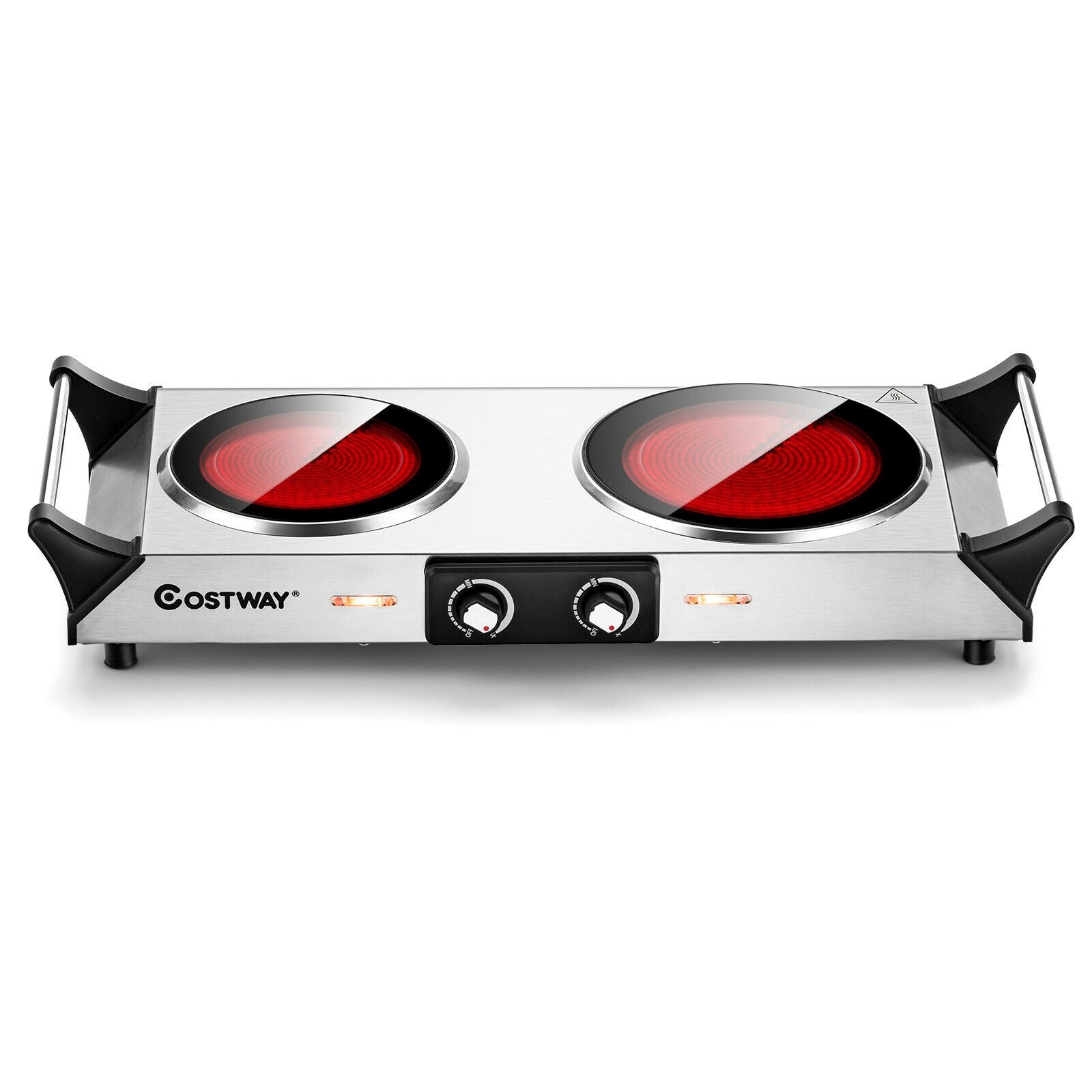 Ceramic Infrared Countertop Stove with Temperature Control and Insulated Cool HandlesÂ