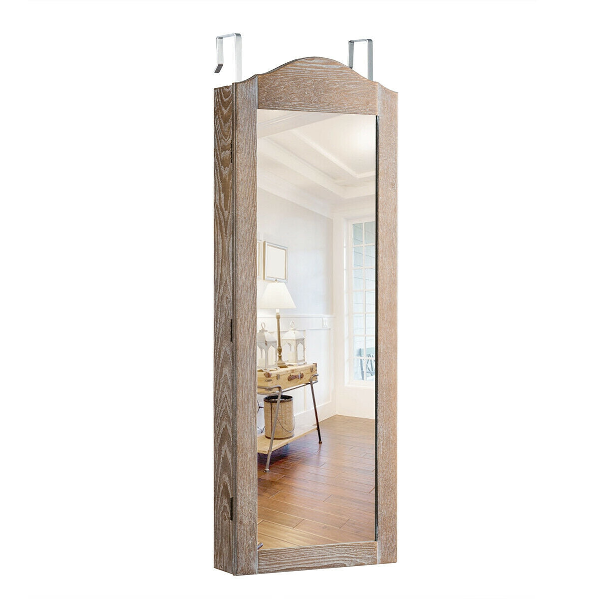 Wall/Door Mounted Jewelry Armoire Cabinet with MirrorÂ