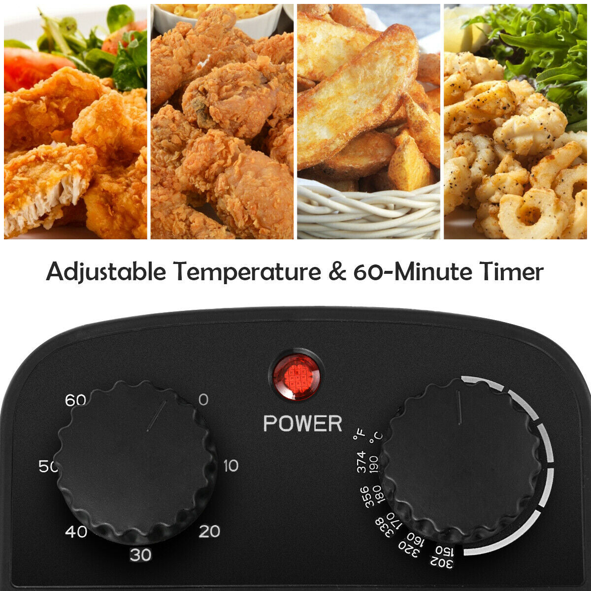 3.2 Quart Electric Stainless Steel Deep Fryer with TimerÂ