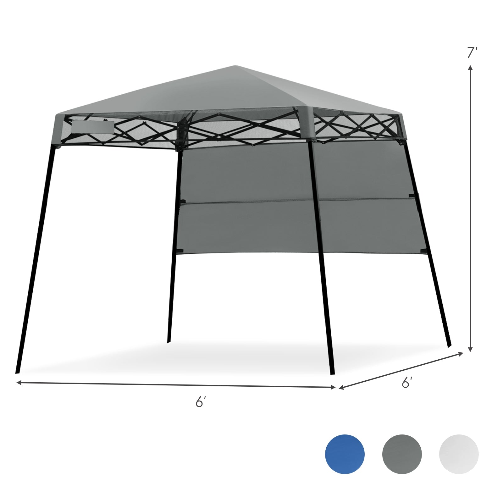 7 x 7 Feet Sland Adjustable Portable Canopy Tent with Backpack-GrayÂ