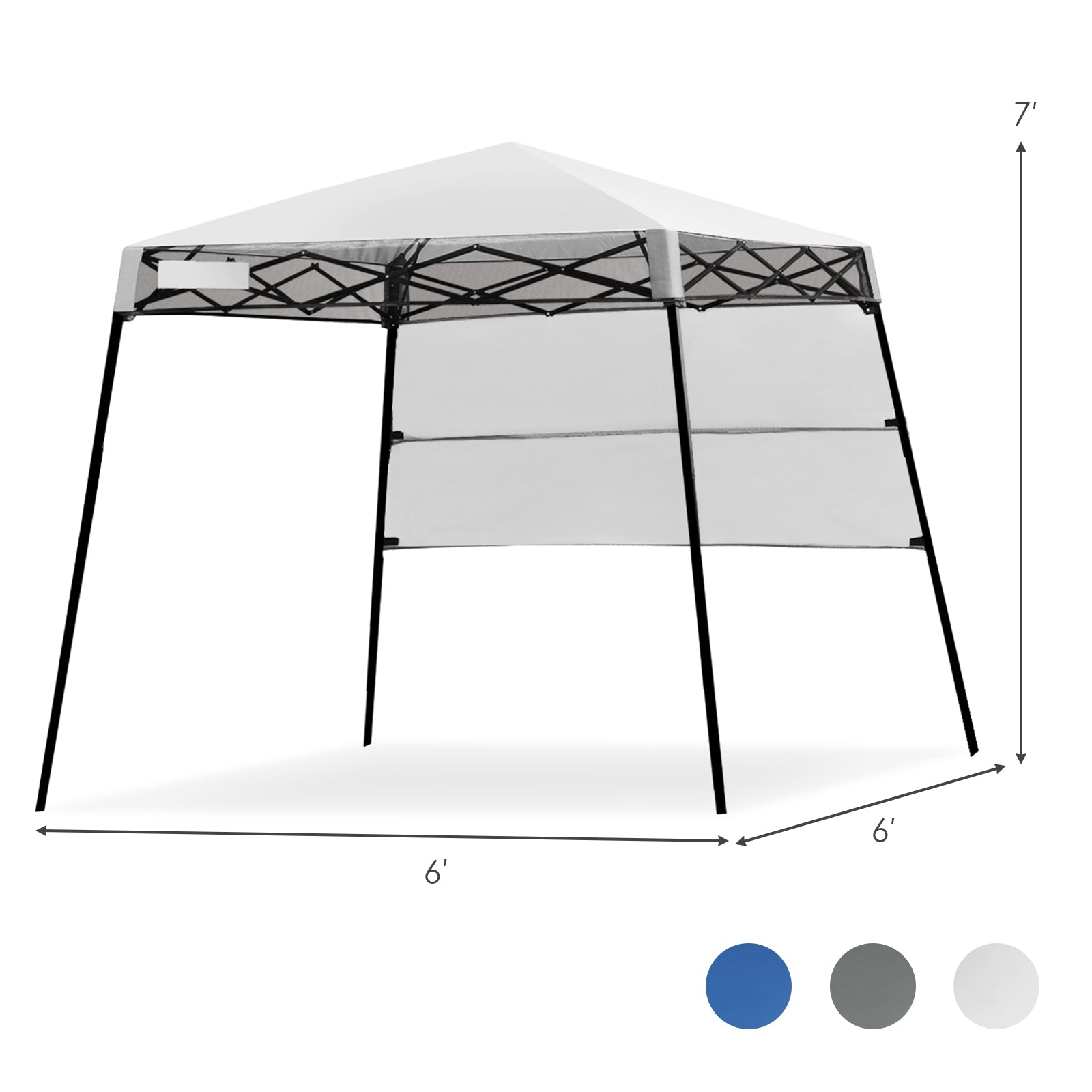 7 x 7 Feet Sland Adjustable Portable Canopy Tent with Backpack-WhiteÂ