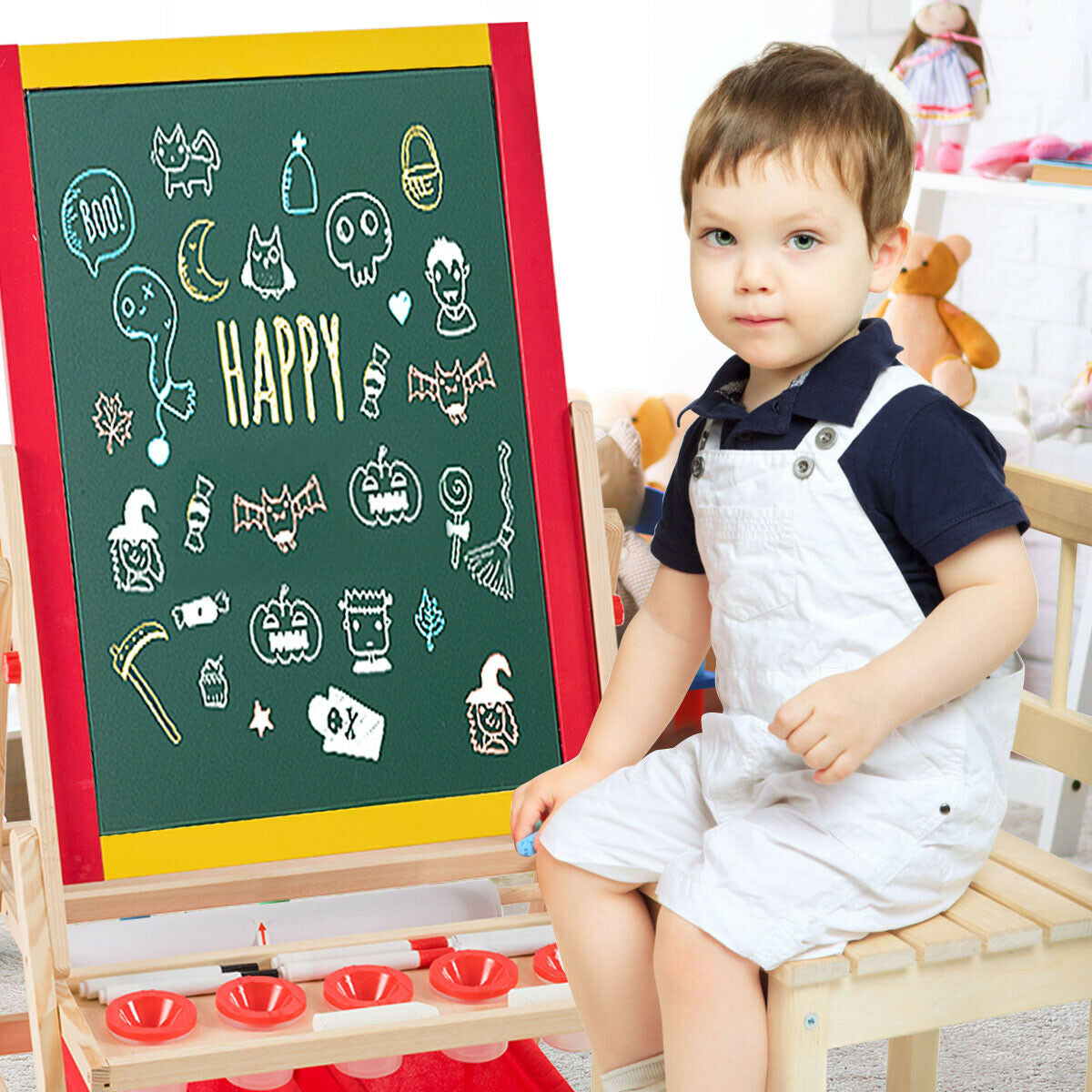Flip-Over Double-Sided Kids Art EaselÂ