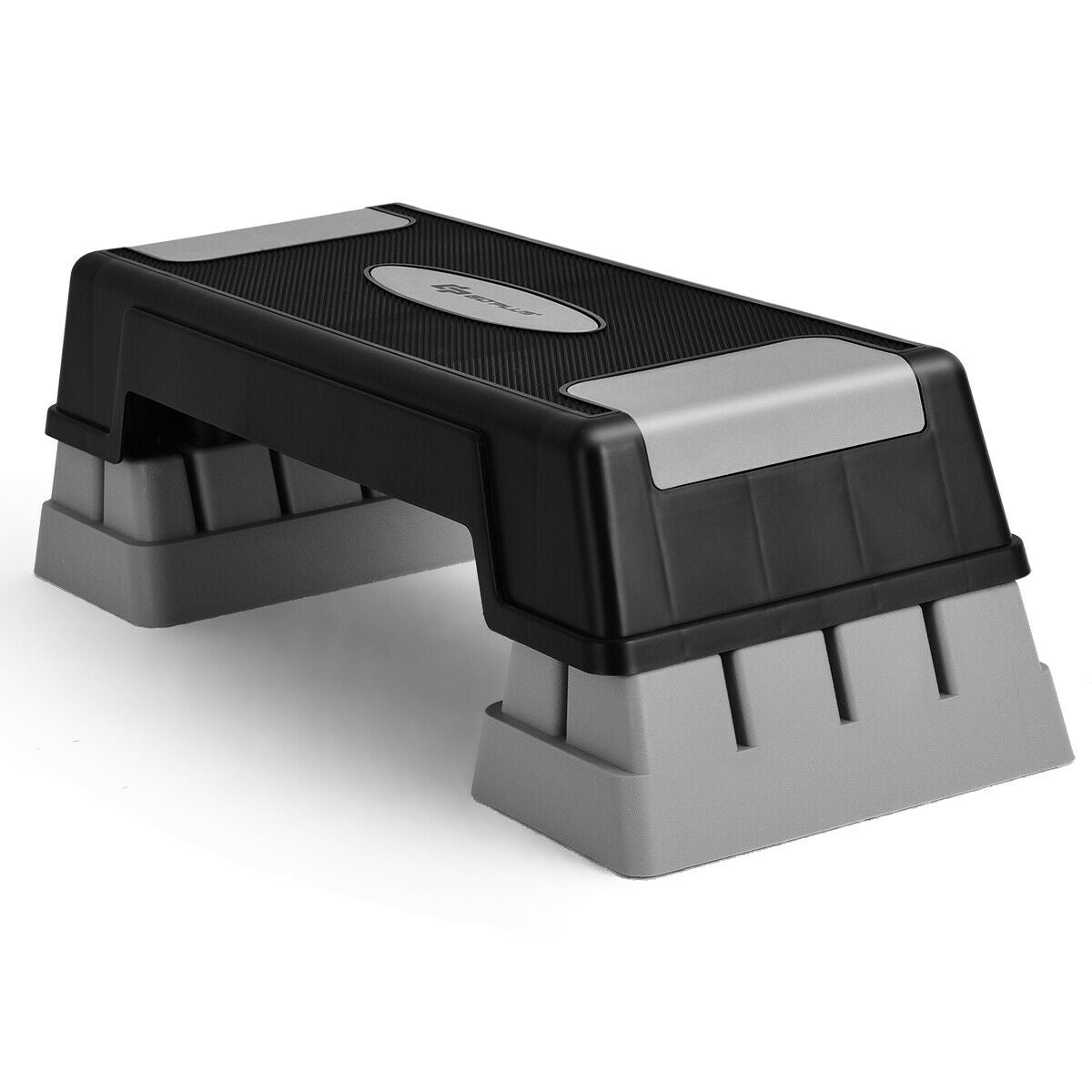 Aerobic Exercise Stepper Trainer with Adjustable Height-GrayÂ