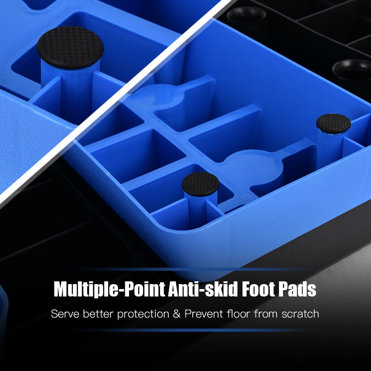 Aerobic Exercise Stepper Trainer with Adjustable Height-BlueÂ