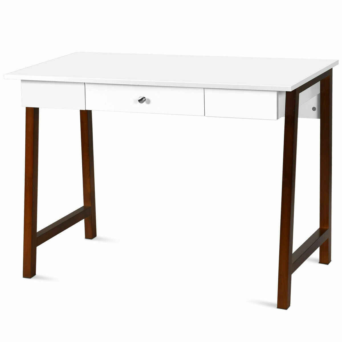 Computer Desk Laptop PC Writing Table Makeup Vanity Table-WalnutÂ