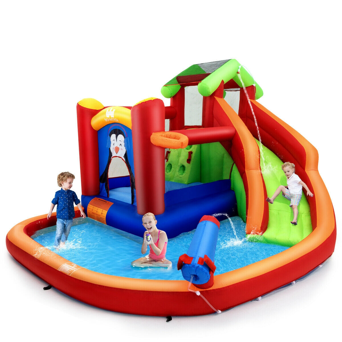 Inflatable Slide Bouncer and Water Park Bounce House Without BlowerÂ