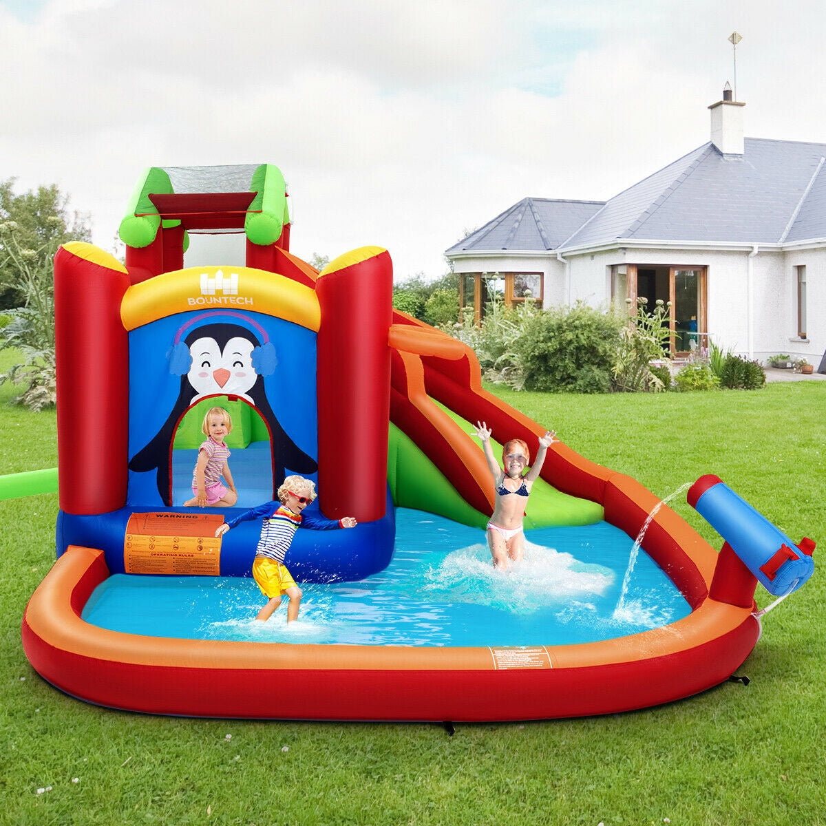 Inflatable Slide Bouncer and Water Park Bounce House Without BlowerÂ