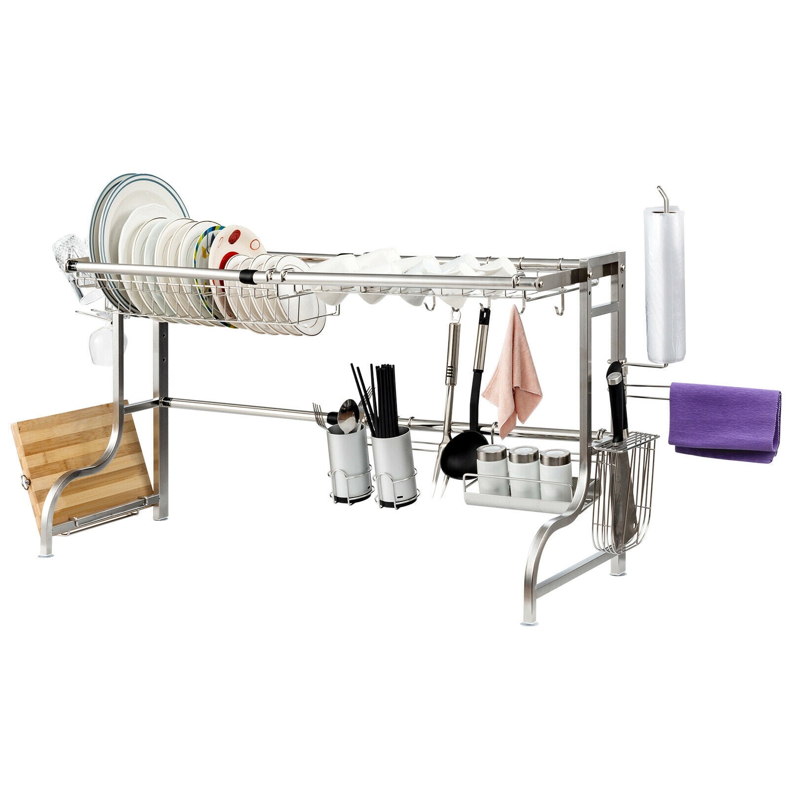 Stainless Steel Adjustable Dish Drainer ShelfÂ