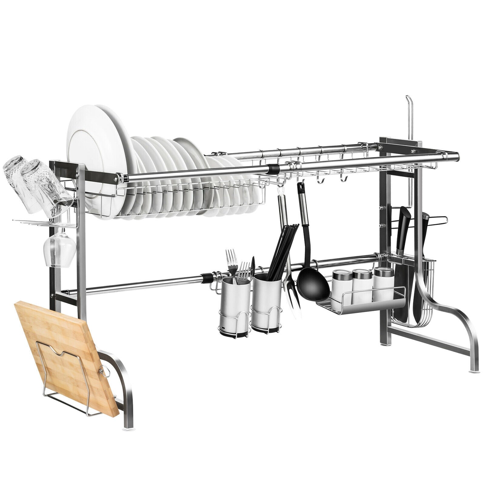 Stainless Steel Adjustable Dish Drainer ShelfÂ
