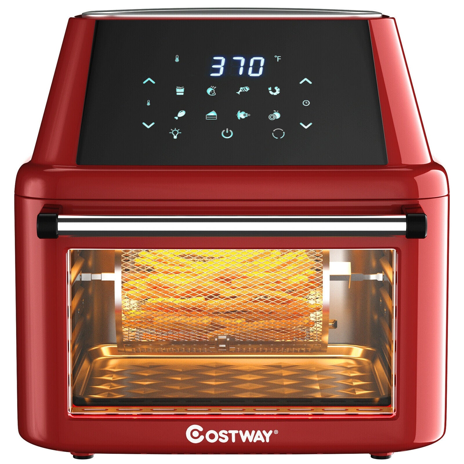19 qt Multi-functional Air Fryer Oven 1800 W Dehydrator Rotisserie-RedÂ
