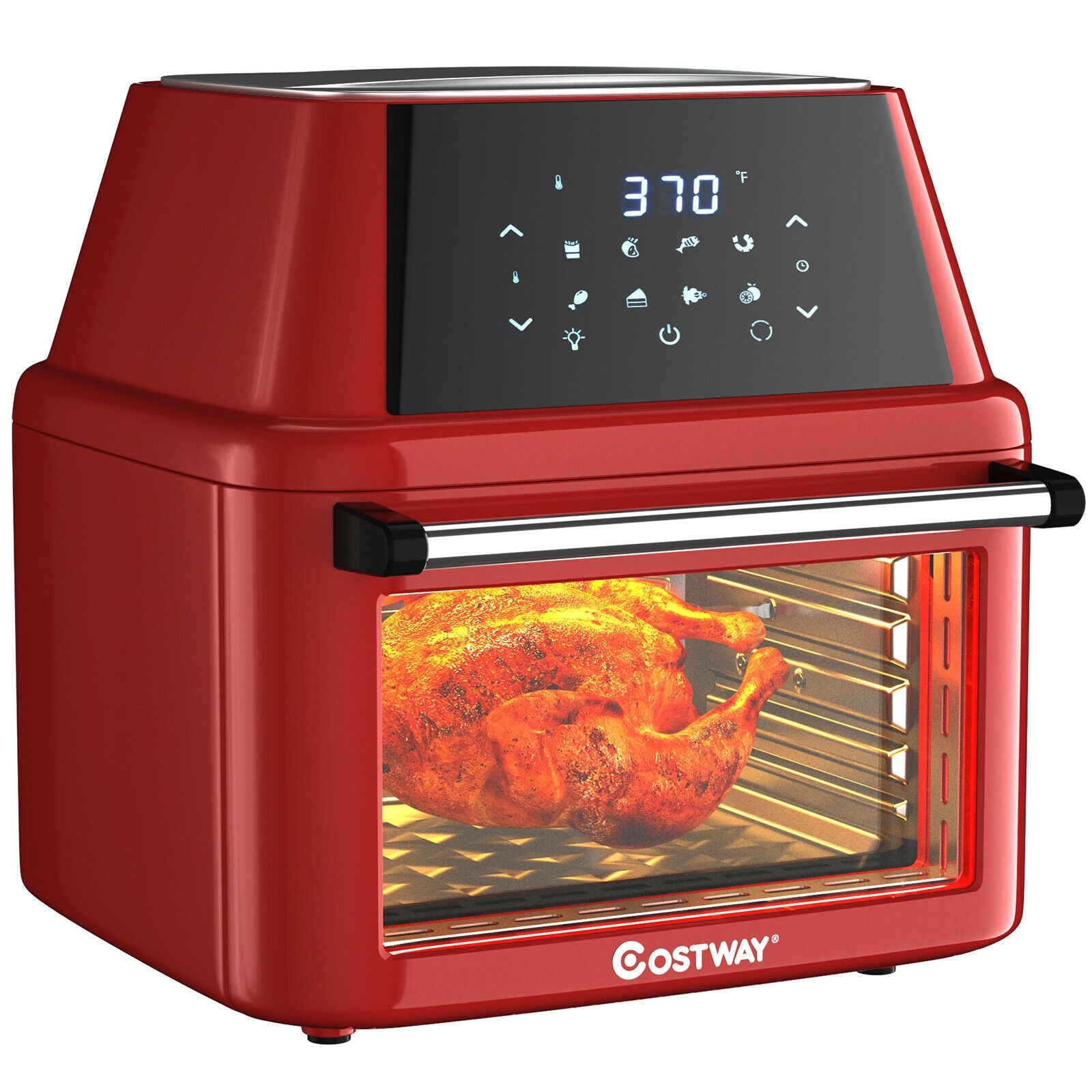 19 qt Multi-functional Air Fryer Oven 1800 W Dehydrator Rotisserie-RedÂ