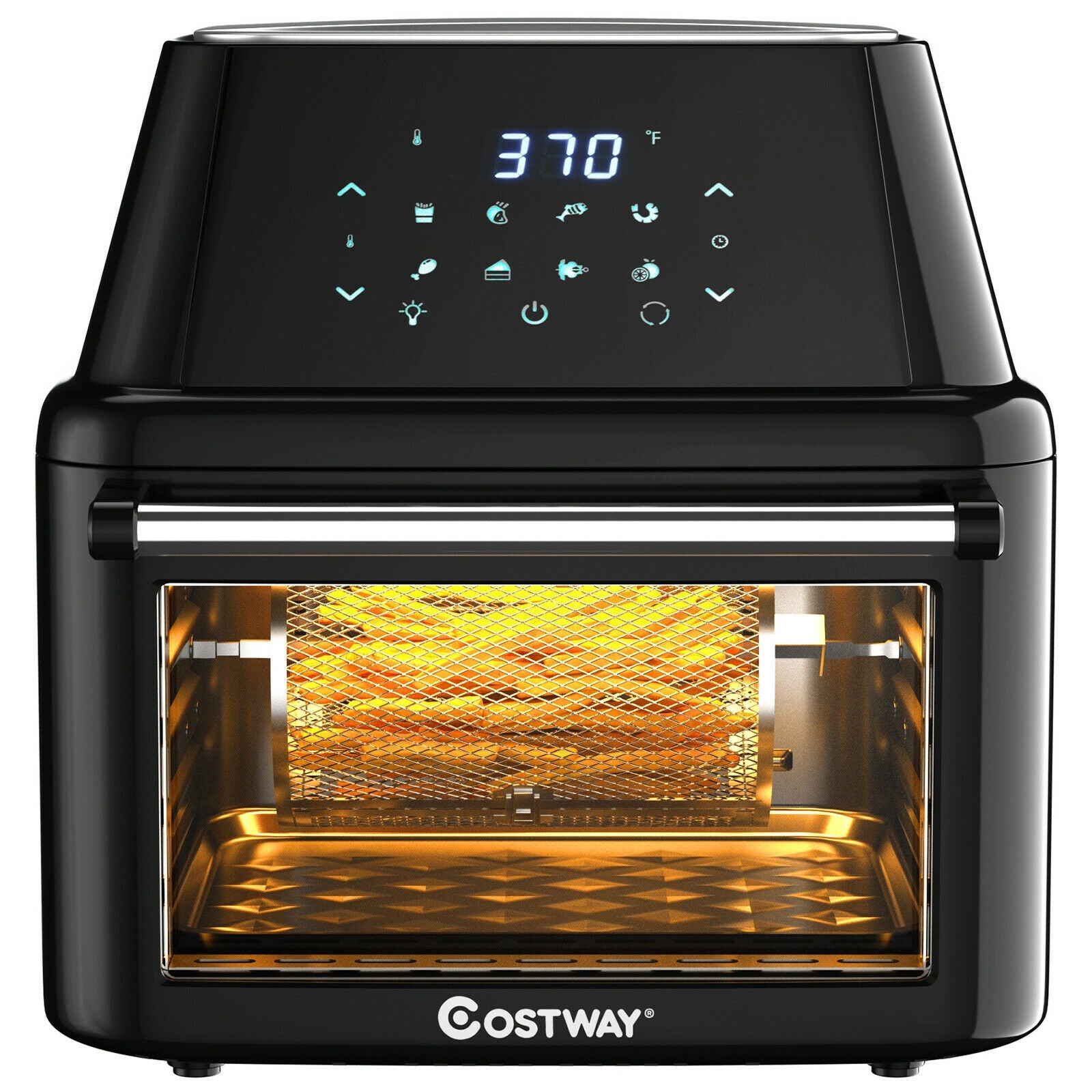 19 qt Multi-functional Air Fryer Oven 1800 W Dehydrator Rotisserie-BlackÂ