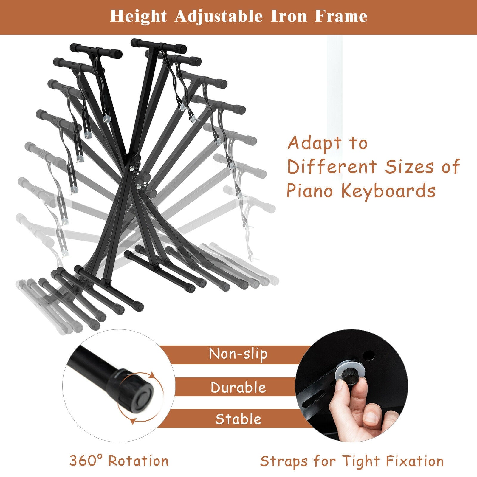 61 Key Electronic Keyboard Piano Set with Stand Bench HeadphonesÂ