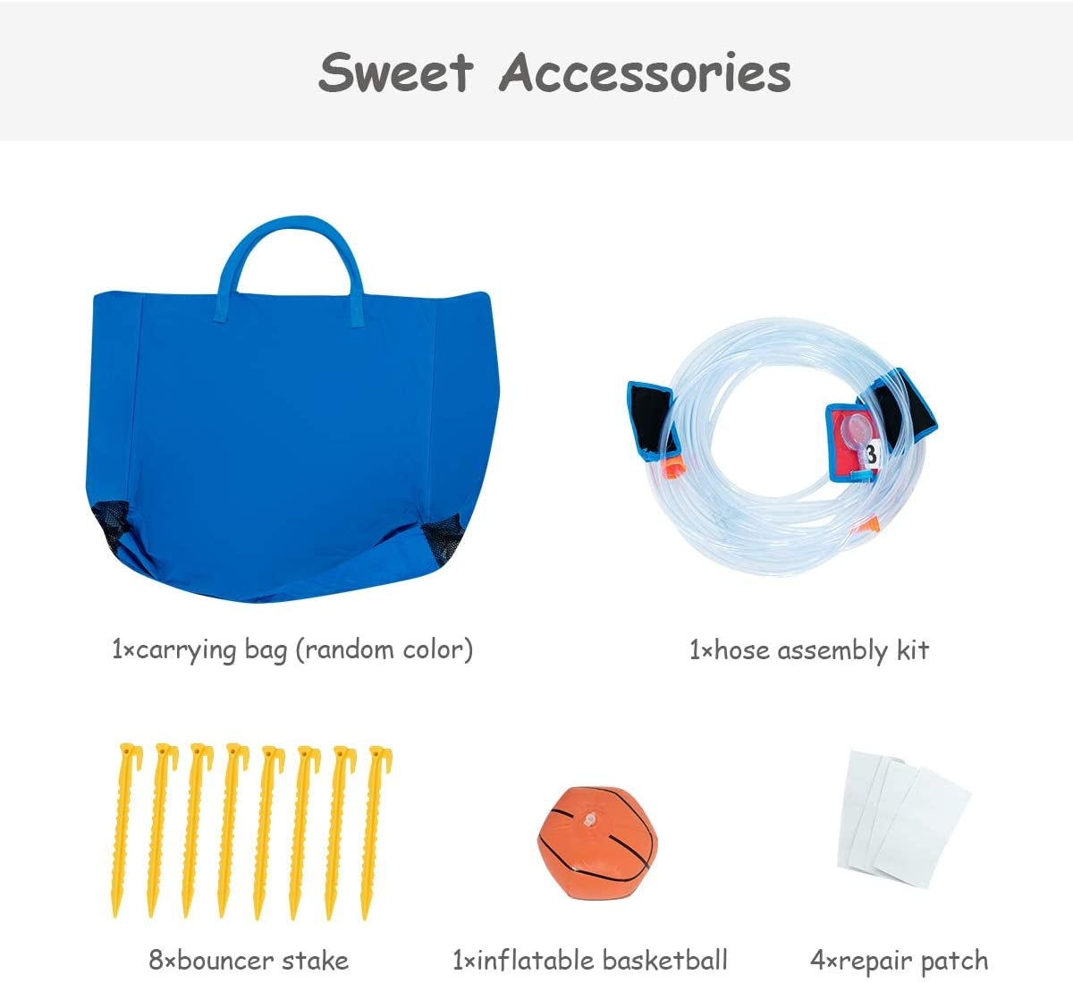 Kids Gift Inflatable Water Slide Bounce Park with 480 W BlowerÂ