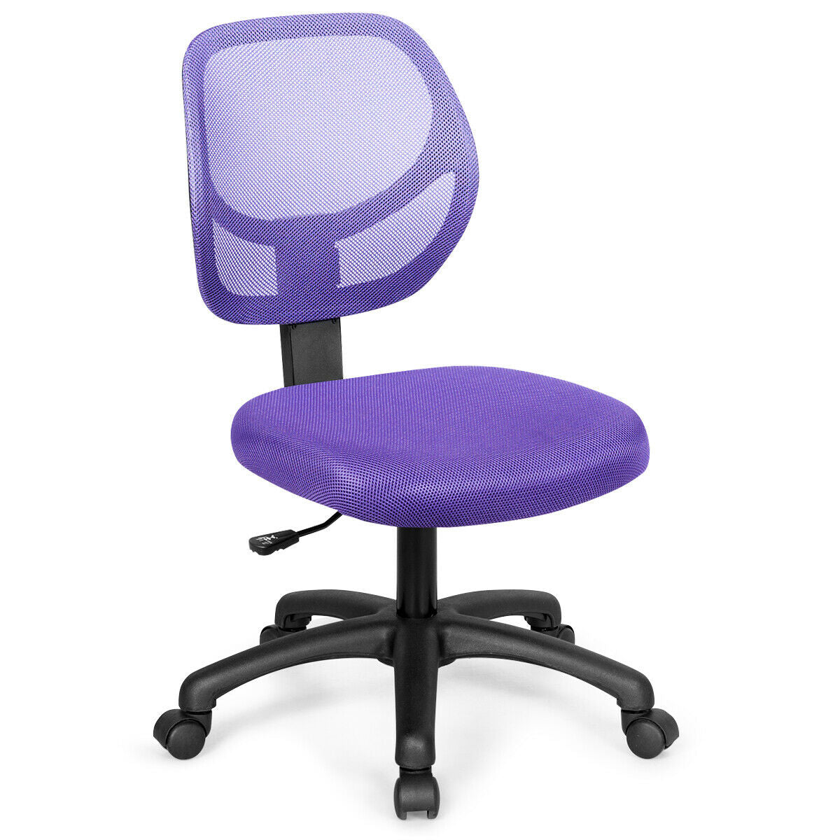 Low-back Computer Task Office Desk Chair with Swivel Casters-PurpleÂ
