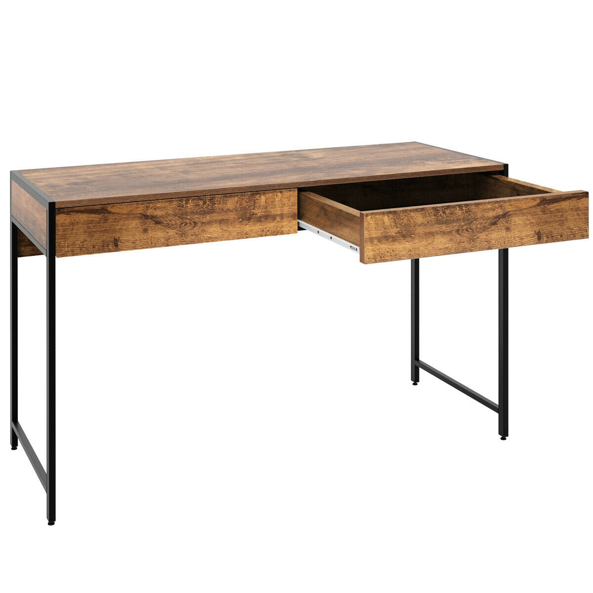 2-Drawer Computer Desk Study Table Home Office Writing Workstation-Rustic BrownÂ