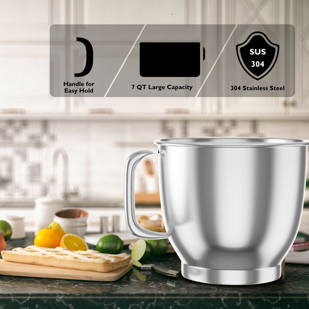 3-in-1 Multi-functional 6-speed Tilt-head Food Stand Mixer-RedÂ