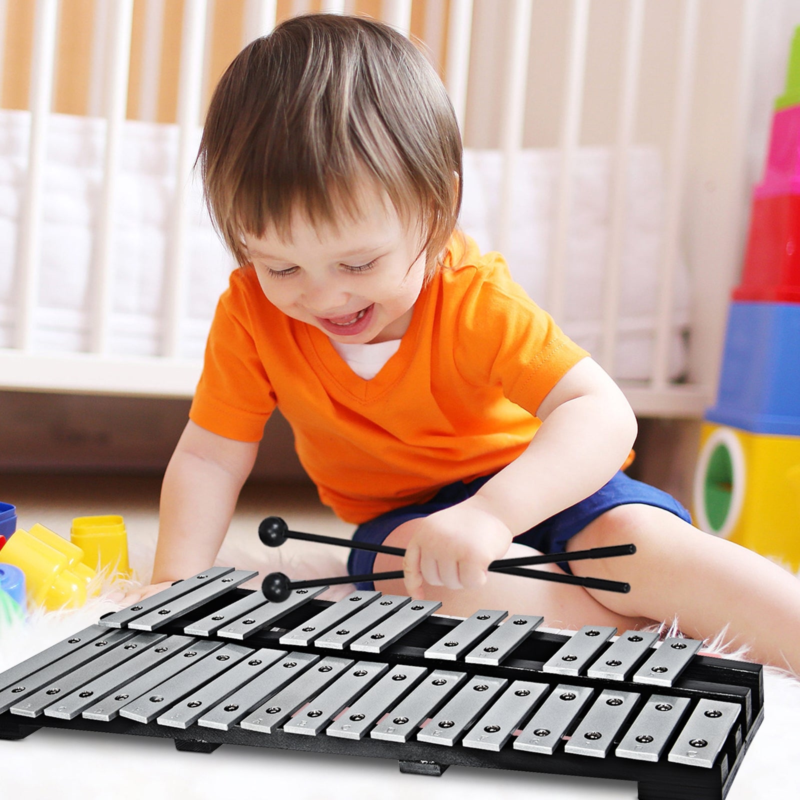 Foldable Aluminum Glockenspiel Xylophone 30 Note with BagÂ