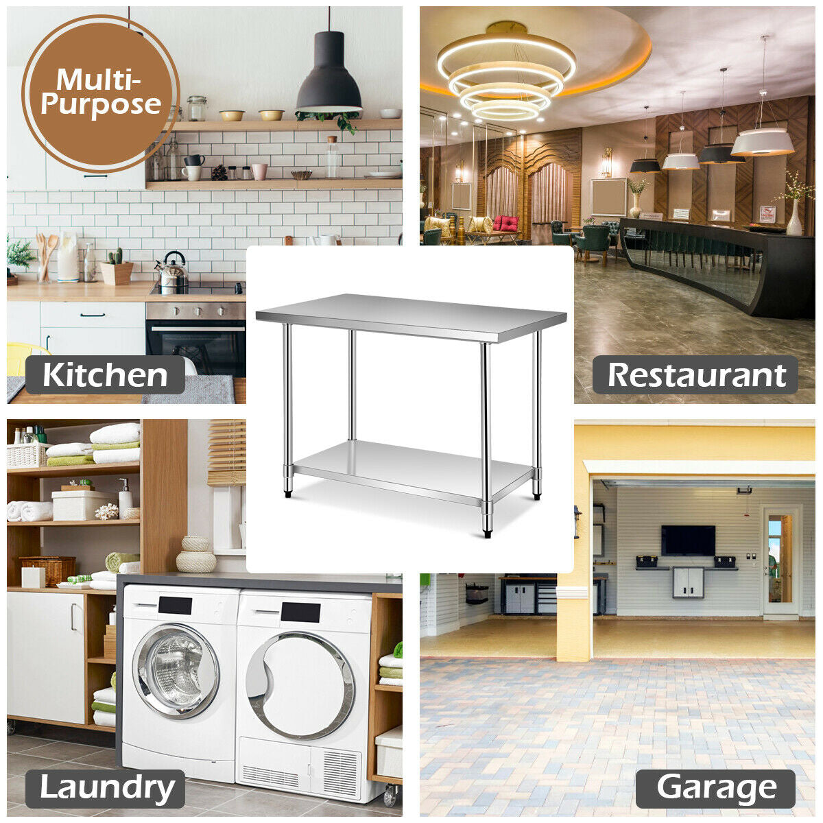 30 x 48 Inch Stainless Steel Food Preparation Kitchen TableÂ