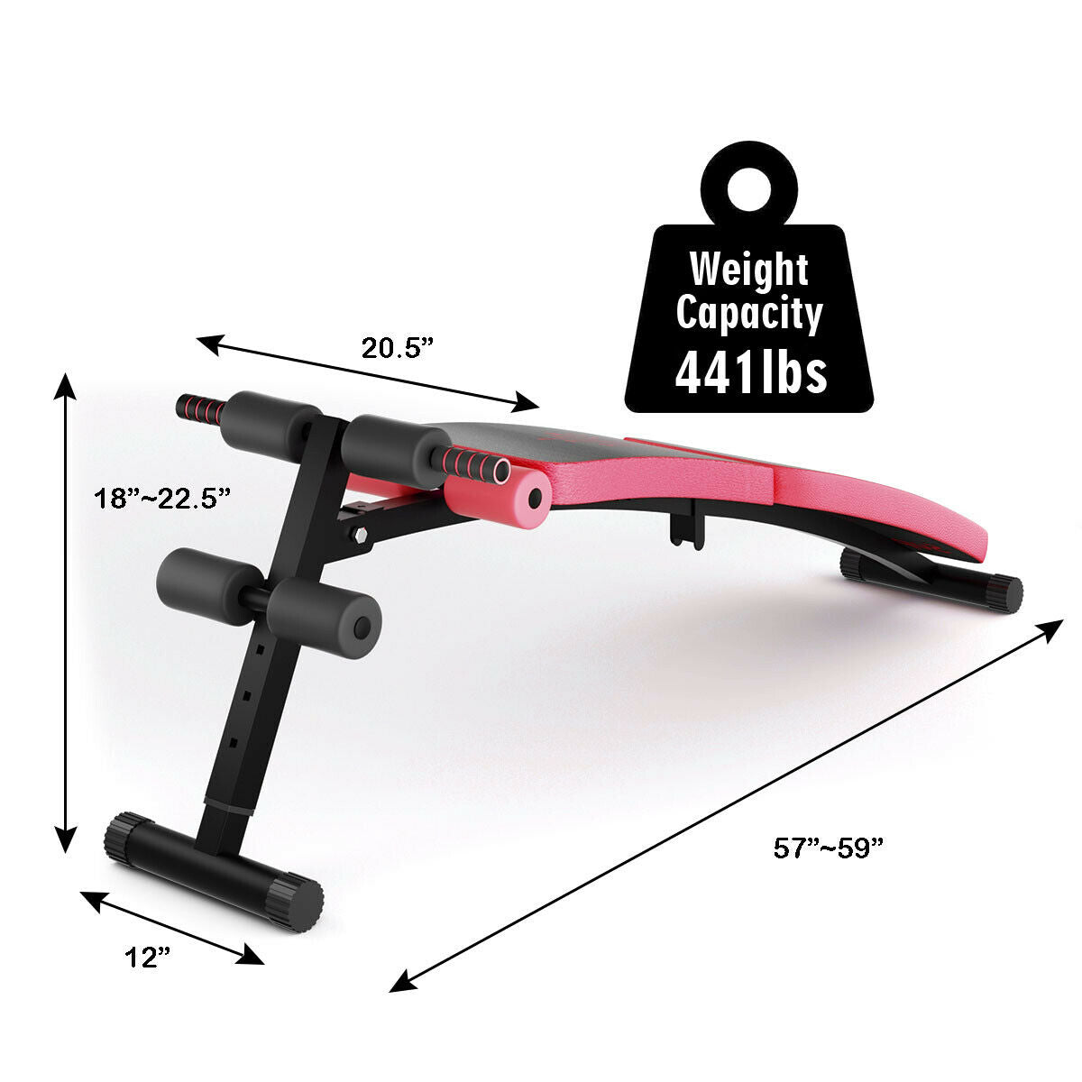 Abdominal Twister Trainer with Adjustable Height Exercise Bench-RedÂ