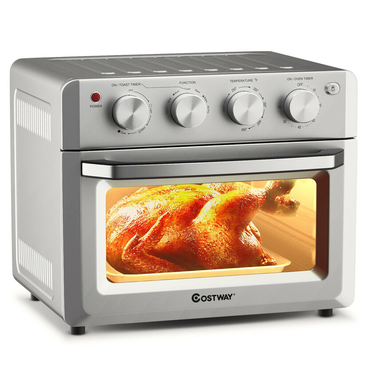 19 Qt Dehydrate Convection Air Fryer Toaster Oven with 5 AccessoriesÂ