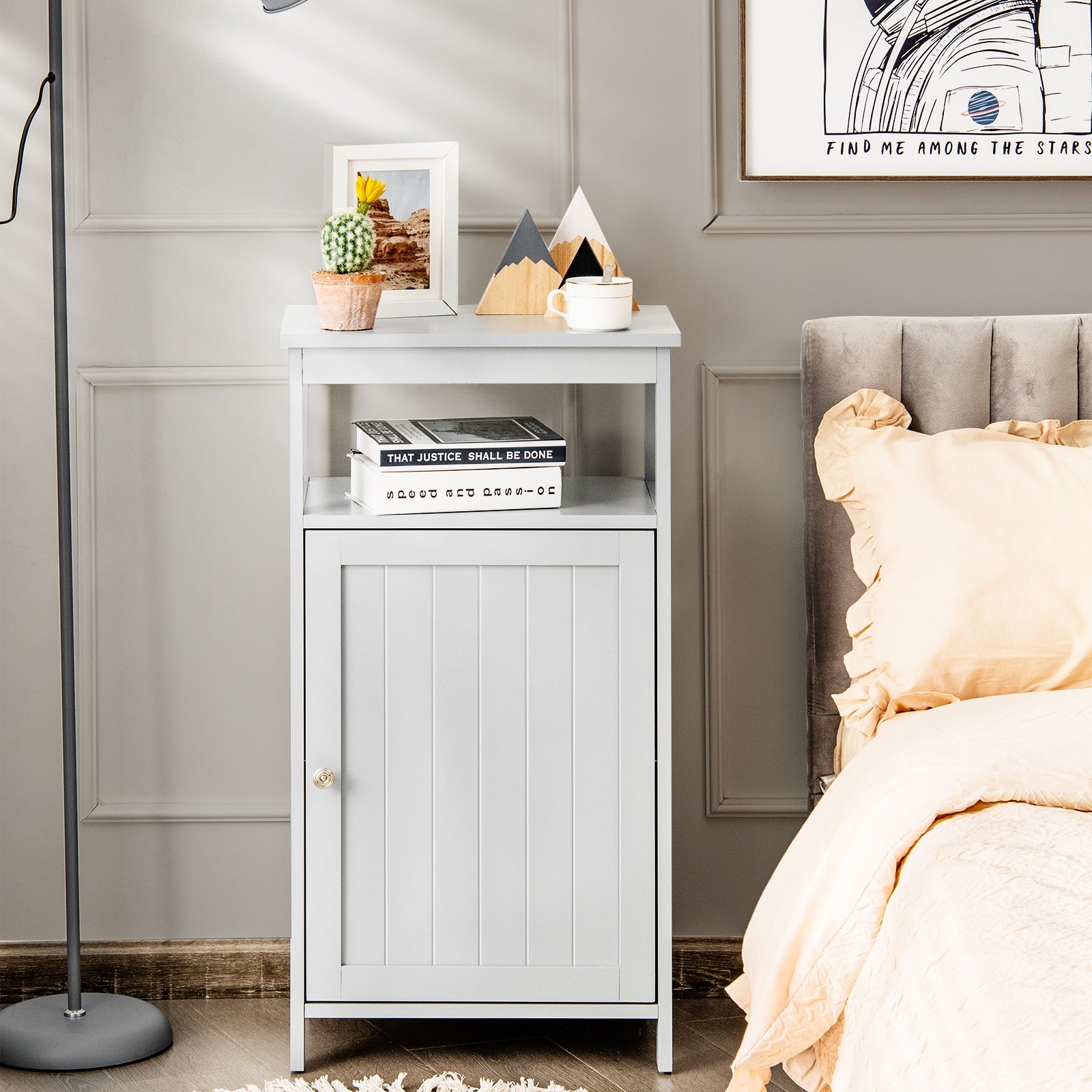 Floor Cabinet Multifunction Storage Rack Organizer StandÂ