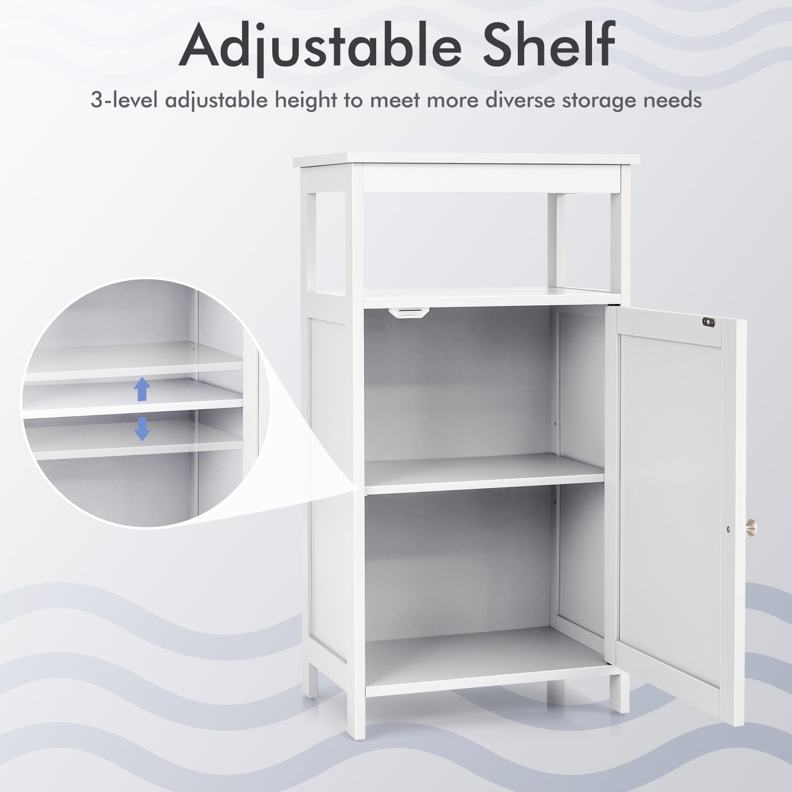 Floor Cabinet Multifunction Storage Rack Organizer StandÂ