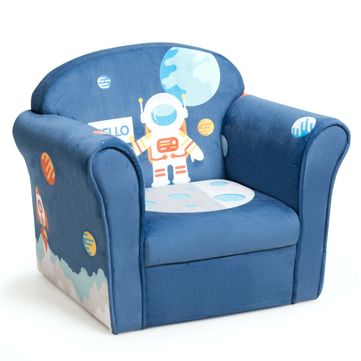 Kids Astronaut Armrest Upholstered CouchÂ